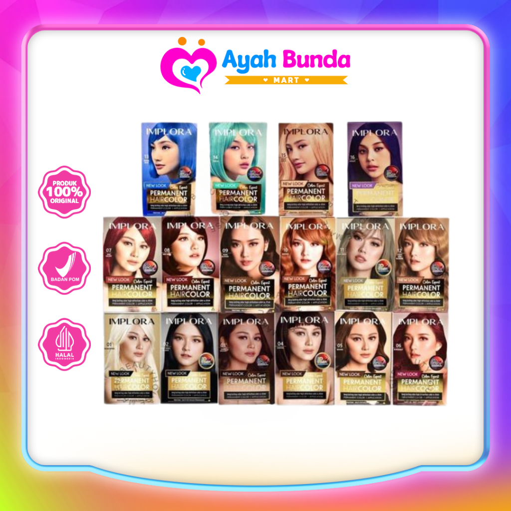 Jual Original! IMPLORA New Permanent Hair Color / Cat Rambut Perwarna ...