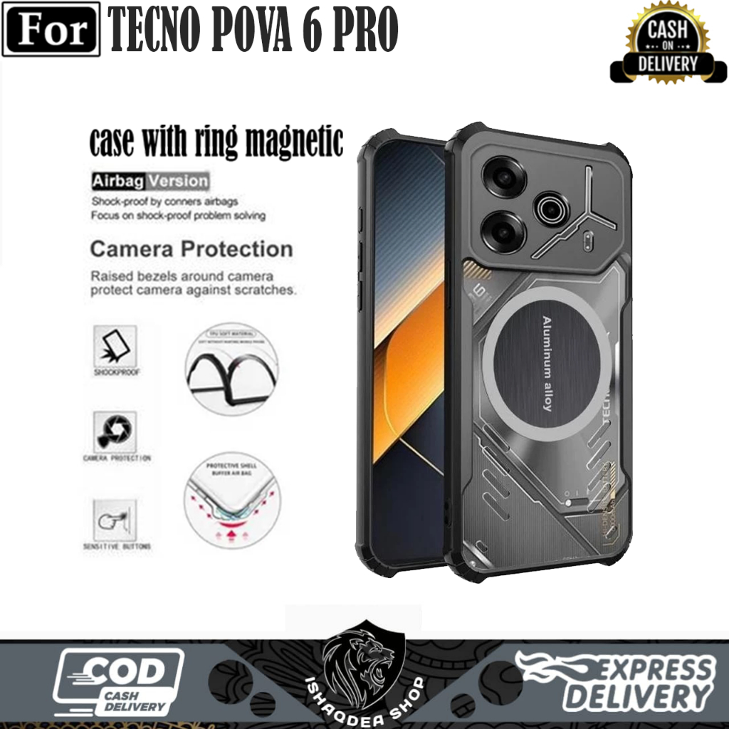 Jual Case Tecno Pova 6 6 PRO Magnetic Casing Double Air Flow Cooling ...