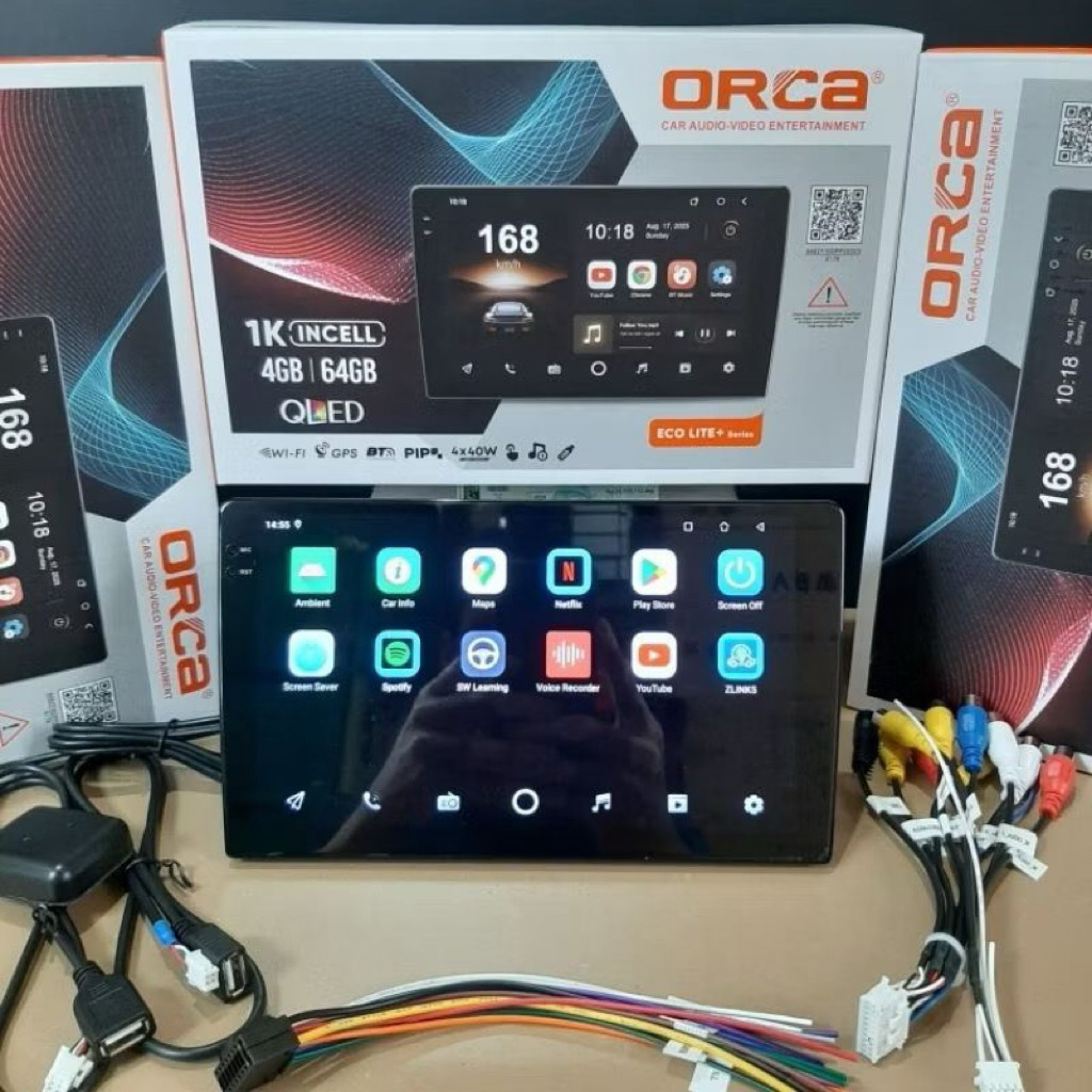 Jual ORCA ECOLITE PLUS 4GB/64GB NEW QLED + NFC HEADUNIT ANDROID ...