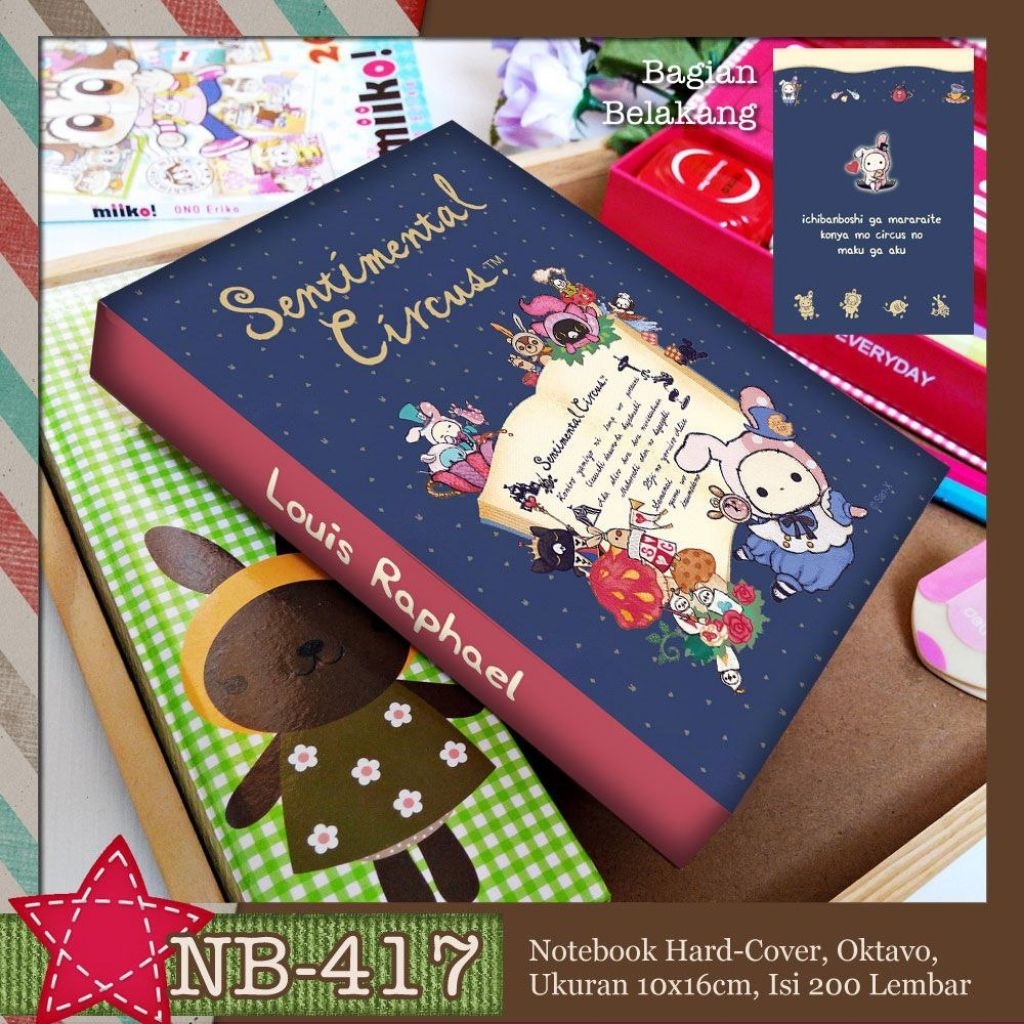Jual Notebook Custom Sanrio Sentimental Circus Lucu Aesthetic | Shopee ...