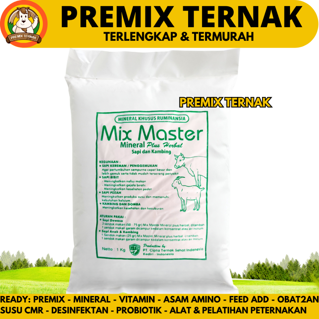 Jual MIX MASTER MINERAL PLUS HERBAL RUMINANSIA 1 KG - Mineral Herbal ...
