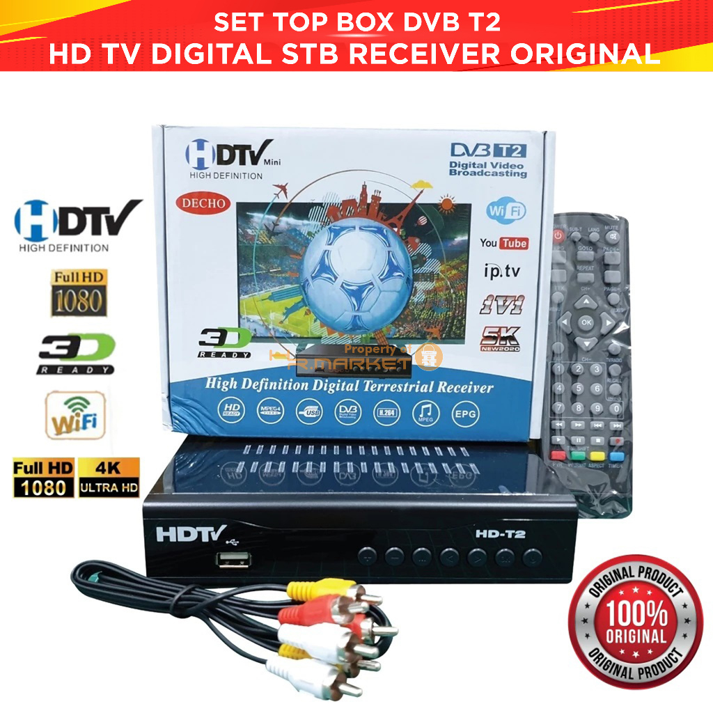 Set Top Box DVB T2 HDTV TV Digital Terresterial STB Receiver Original HR1