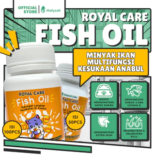 Holycatlabs Royal Care Fish Oil Minyak Ikan Vitamin kucing dan Anjing 100 pcs