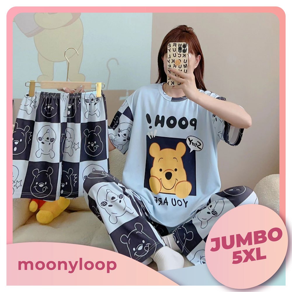 Mooi x Jumbo Piyama Dewasa Setelan Tencel Short Pajamas Adult main image 1