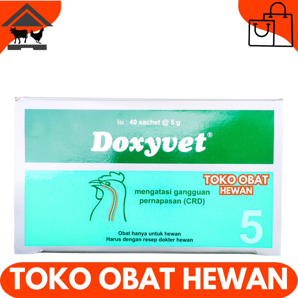 Jual DOXYVET 5 GRAM Obat Ayam Burung Ngorok CRD Flu Infeksi Pernafasan ...