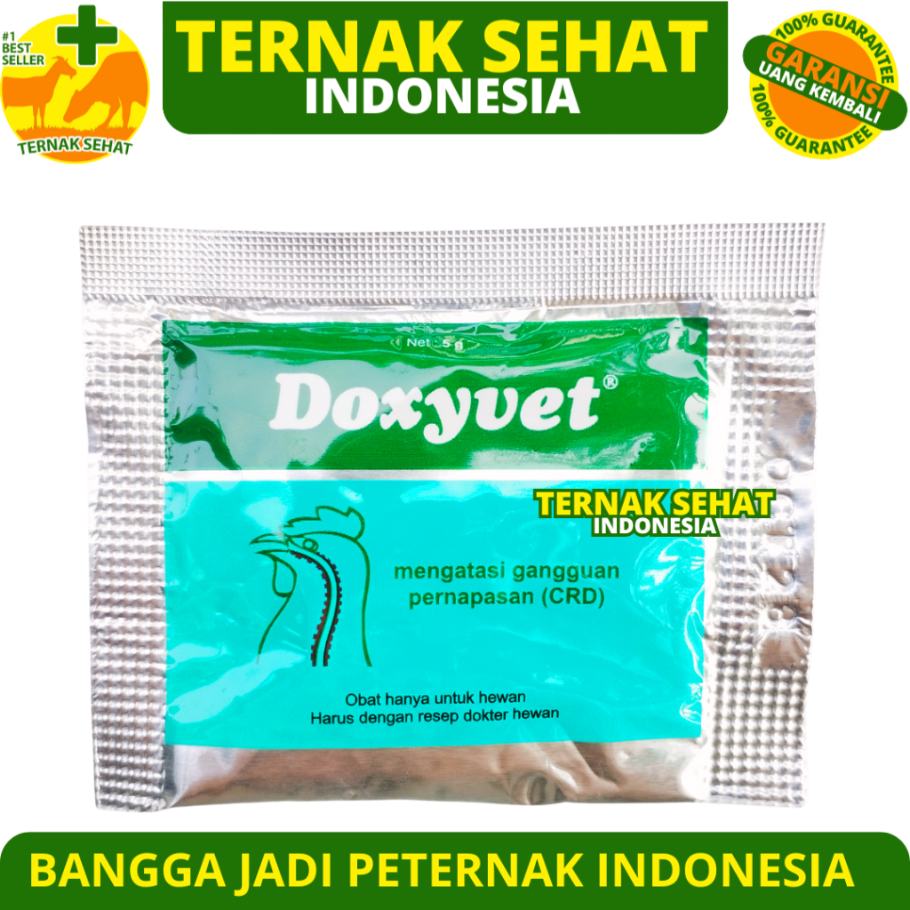 Jual DOXYVET 5 GRAM Obat Ayam Burung Ngorok CRD Flu Infeksi Pernafasan ...