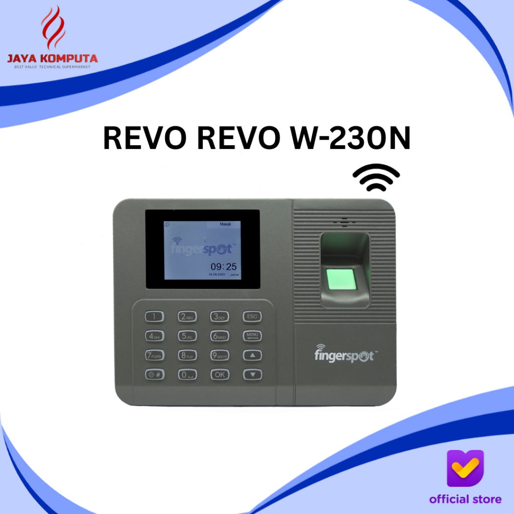 Jual Mesin Absensi Fingerspot Revo W-230N Fingerprint, PIN Mesin Absen ...