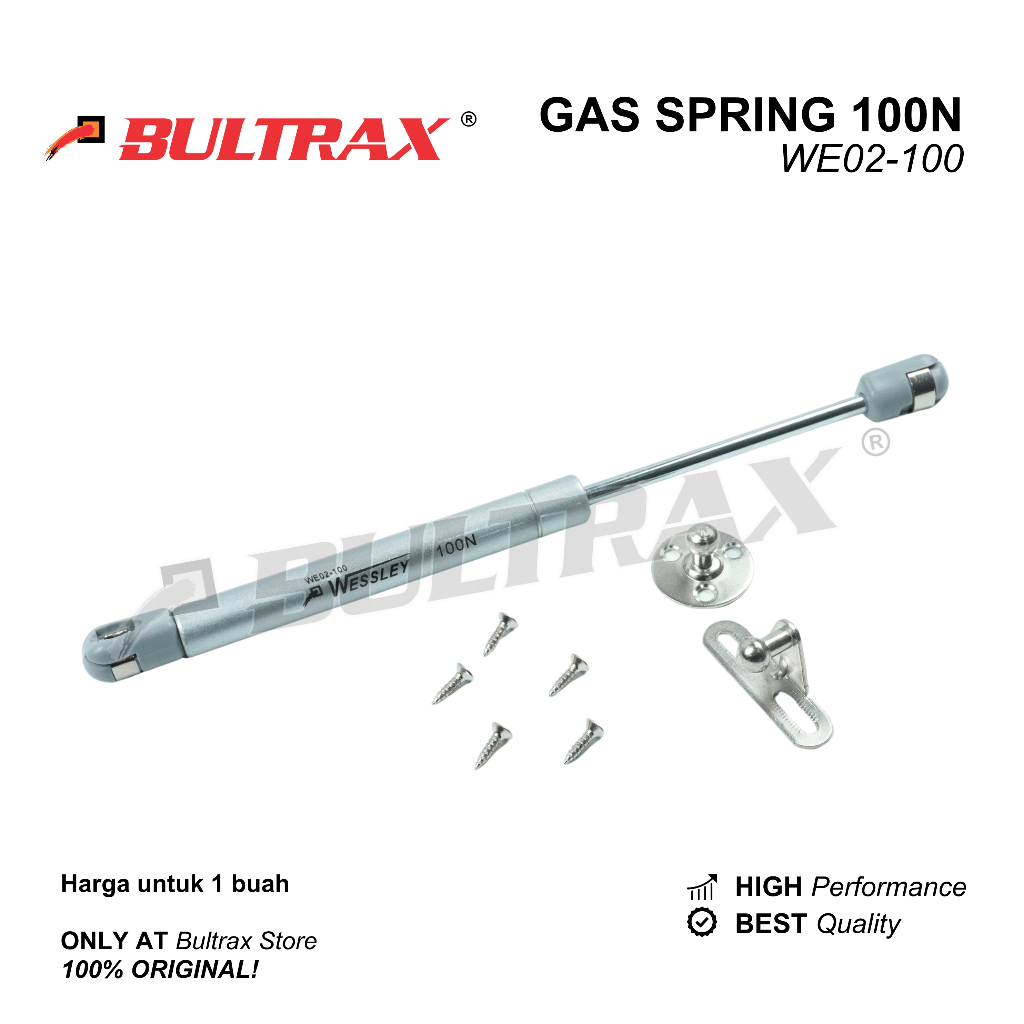 Jual WESSLEY Gas Spring 100N / Hidrolik Jok Motor / Hidrolik Kitchen ...