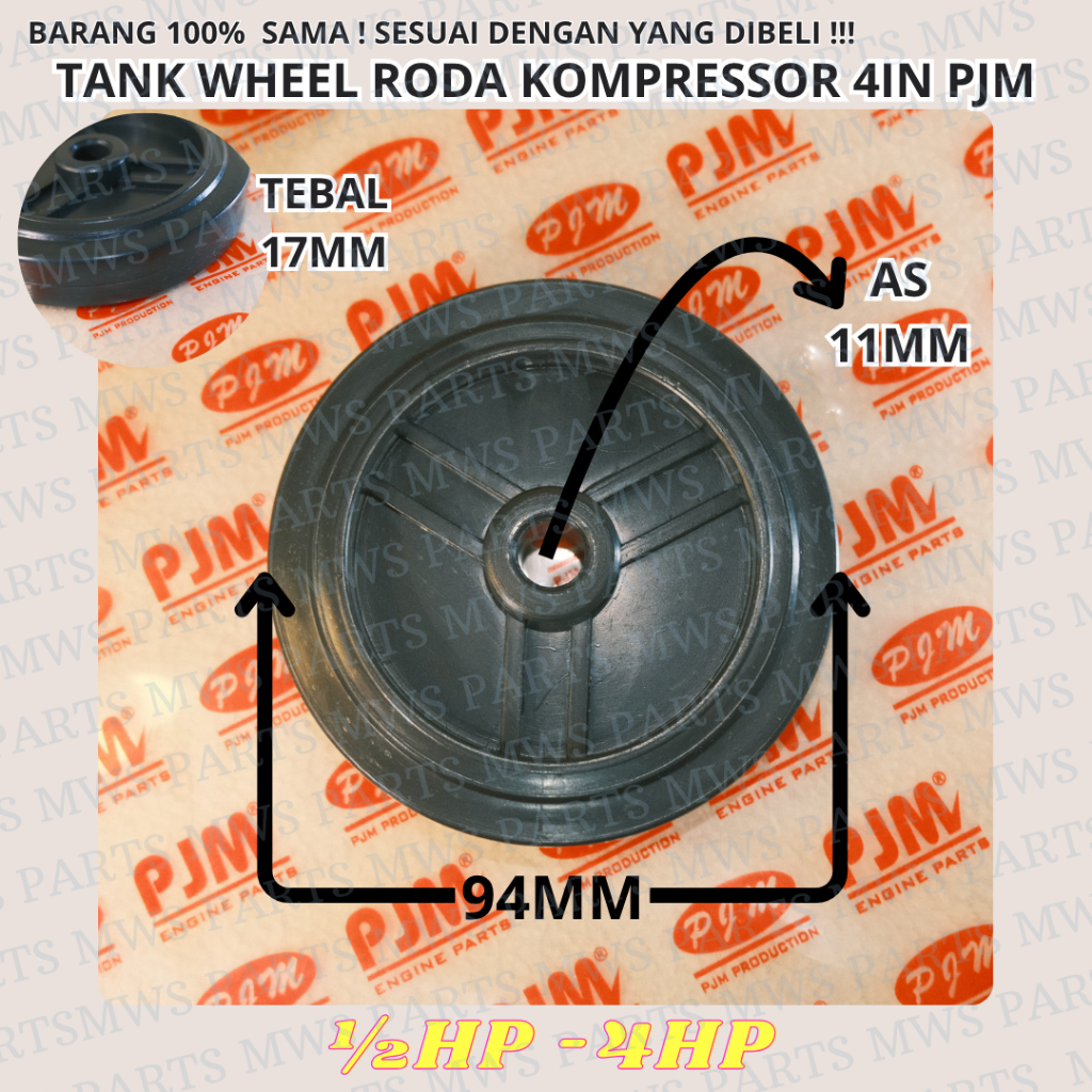 Jual TANK WHEEL 94MM RODA KOMPRESSOR RODA TANGKI KOMPRESSOR ANGIN RODA ...