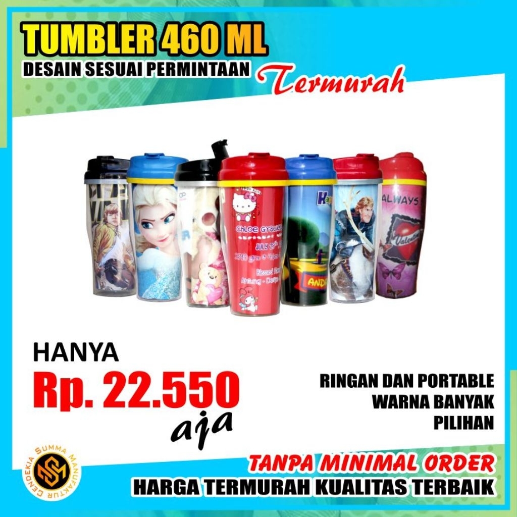 Jual Tumbler Bottle, Botol Minum, Custom Desain Sendiri, Beragam Ukuran ...