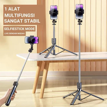 Z3 MEREK K9 LED Tongsis Tripod Bluetooth 1.7m Tripod Tongsis Untuk Live Tripod Hp Android
