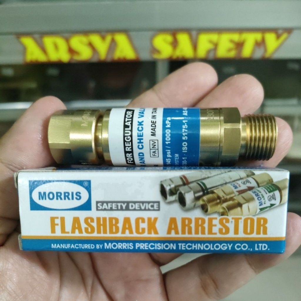 Jual MORRIS H288-RGB-ULB FLASHBACK ARRESTOR REGULATOR G 3/8 RH OXYGEN ...