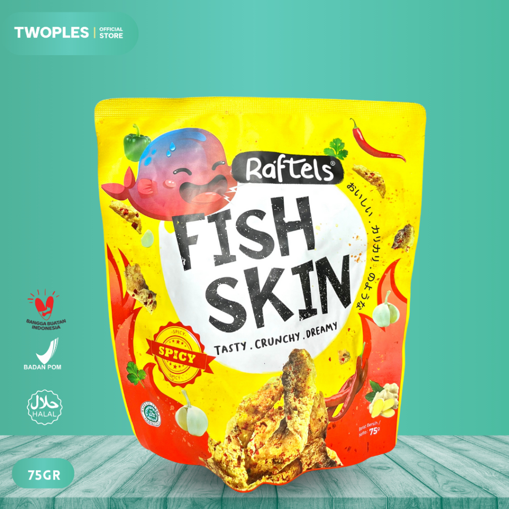 Jual Raftels Fish Skin Snack Gurih Kulit Ikan Crispy Viral Kekinian ...