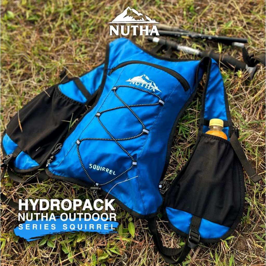 hydropack NUTHA series SQUIREL 8L summit tas sepeda gunung pria wanita desain mewah dan menarik bahan waterproof full double mesh tas outdoor trail run marathon