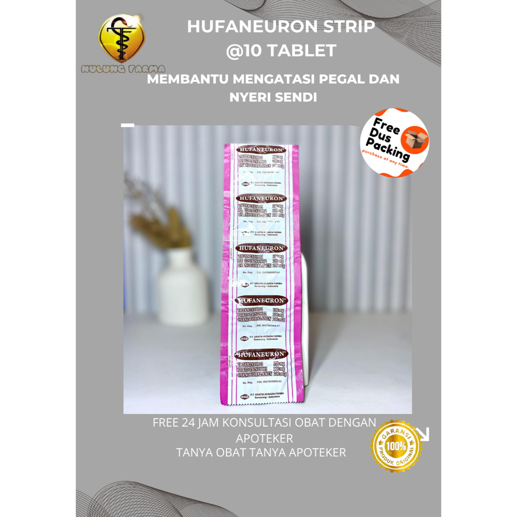 Jual HUFANEURON STRIP @10 TABLET MEMBANTU MENGATASI PEGAL DAN NYERI ...