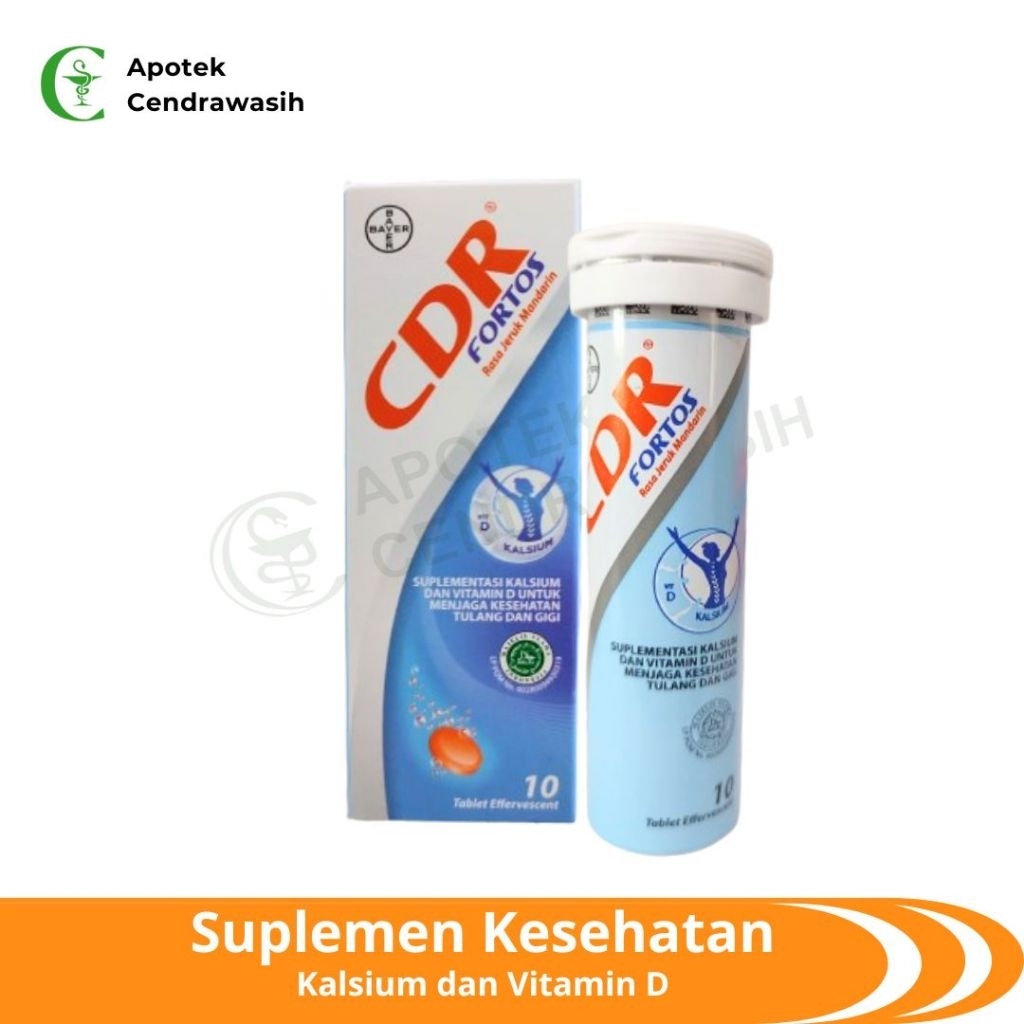 Jual CDR FORTOS ISI 10 TABLET EFFERVESCENT RASA JERUK MANDARIN SUPLEMEN ...