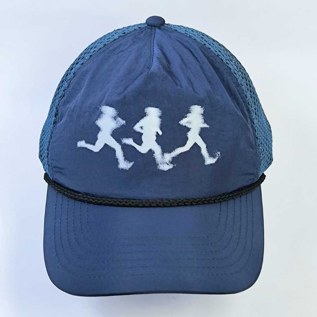 Jual Topi Running Klasik Bahan Parasut Model Sablon DTF warna Nevy ...