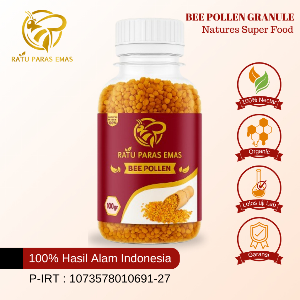 Jual Raw Bee Pollen Serbuk Sari Bunga Hasil Lebah Organic Natures Super ...