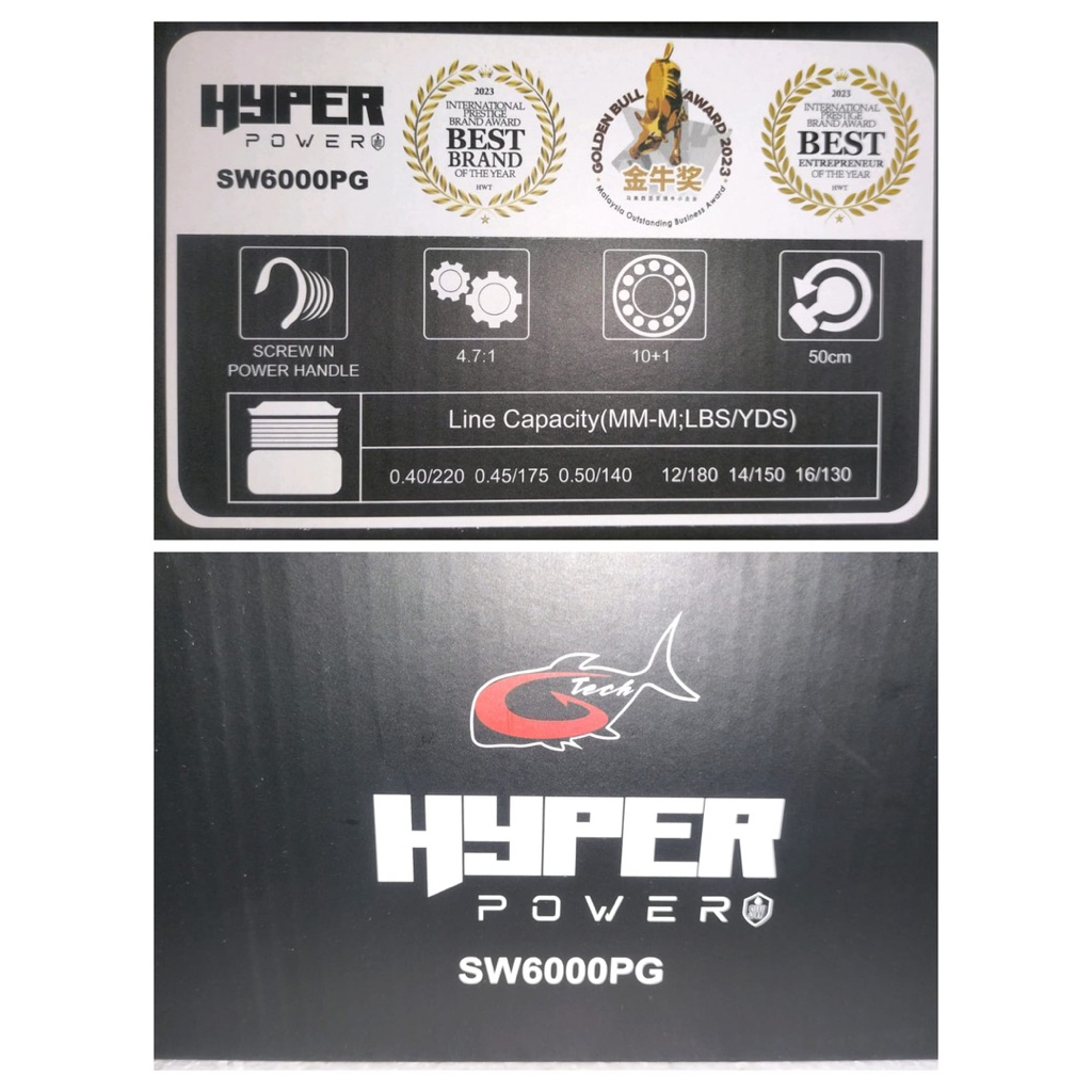 Jual Reel GTech Hyper Power SW 6000PG New 2025 | Shopee Indonesia