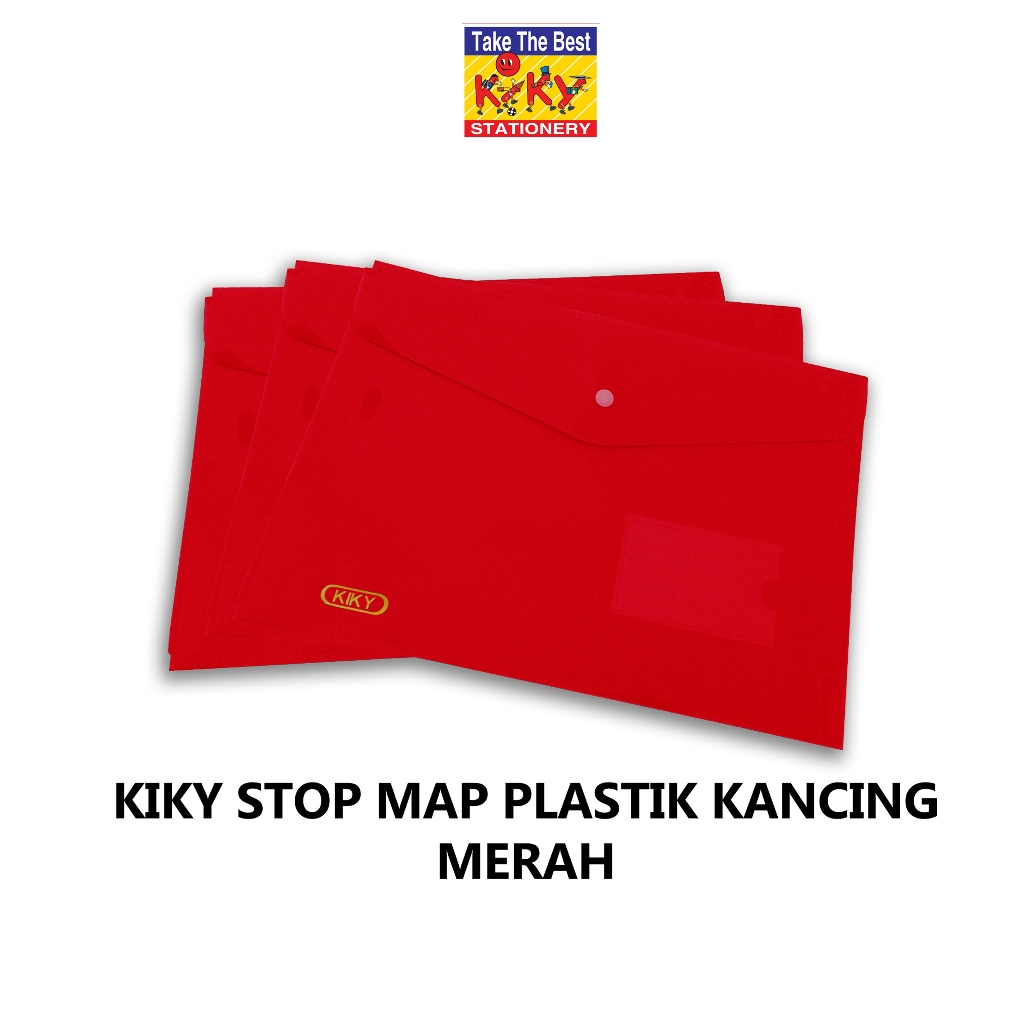 Jual KIKY Stopmap / Map Plastik Kancing Isi 12 Lembar - 1 Pcs ...