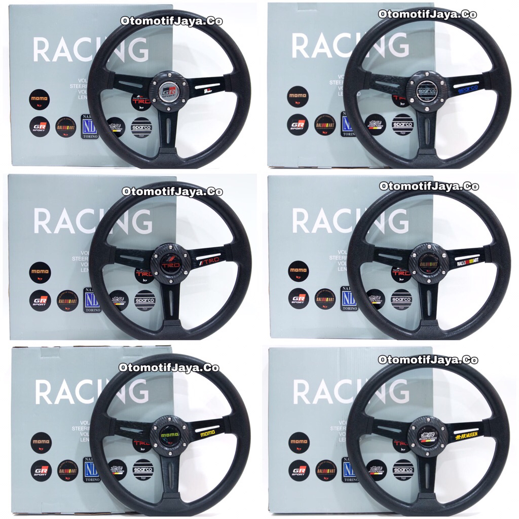 Jual Stir racing mobil 13 inch Hitam GR Sport/Sparco/Mugen/TRD/RalliArt ...