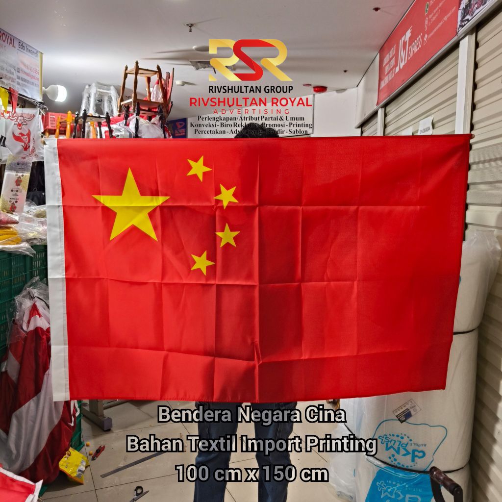 Jual Bendera Cina Bendera Negara China Ukuran 100 cm x 150 cm Ready ...