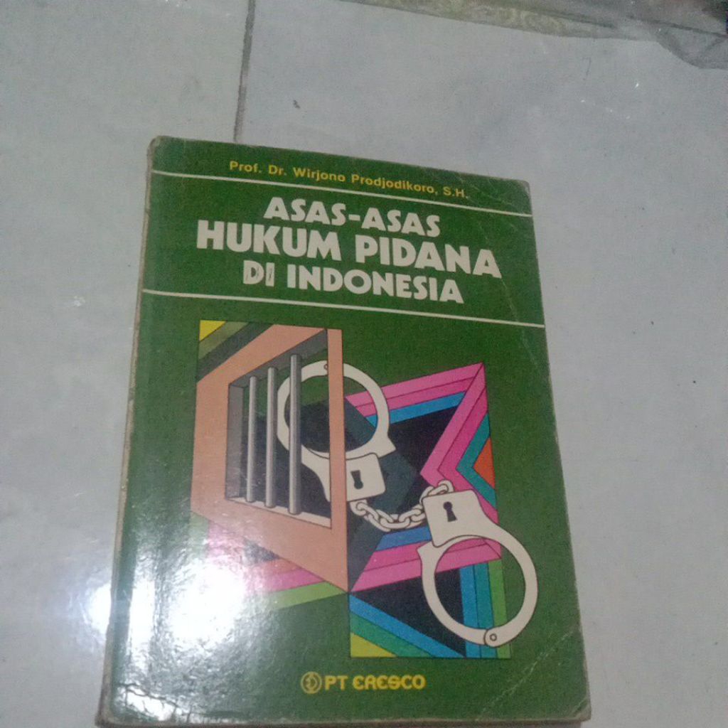 Jual asas asas hukum pidana di Indonesia Dr wirdjono | Shopee Indonesia
