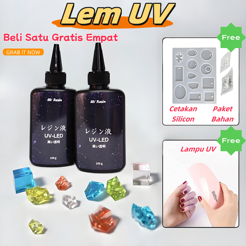 Craft Resin UV-Hars Set Met Lamp - Alles-in-één Voor Creatieve Projecten