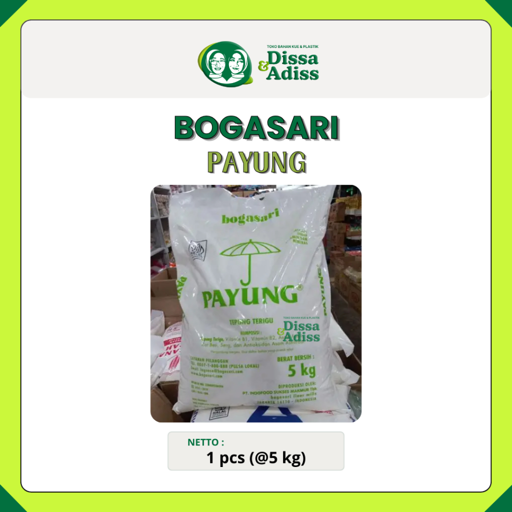 Jual Tepung Cap Payung 5 kg | Terigu Serbaguna untuk Kue, Roti, dan ...