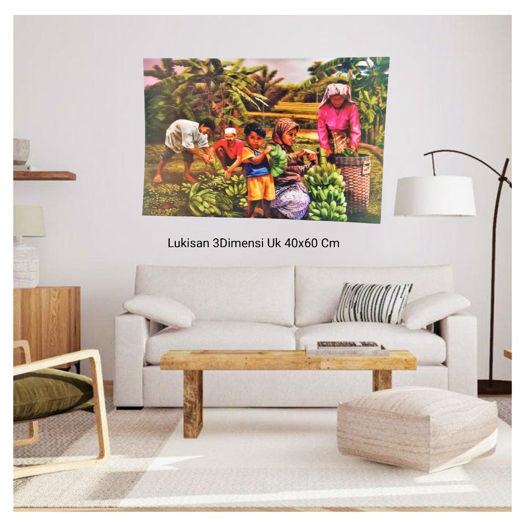 Hiasan Dinding Lukisan Bunga 3D Dimensi Aesthetic Poster Soekarno Uk40x60 Cm Dekorasi Walldecor Kado