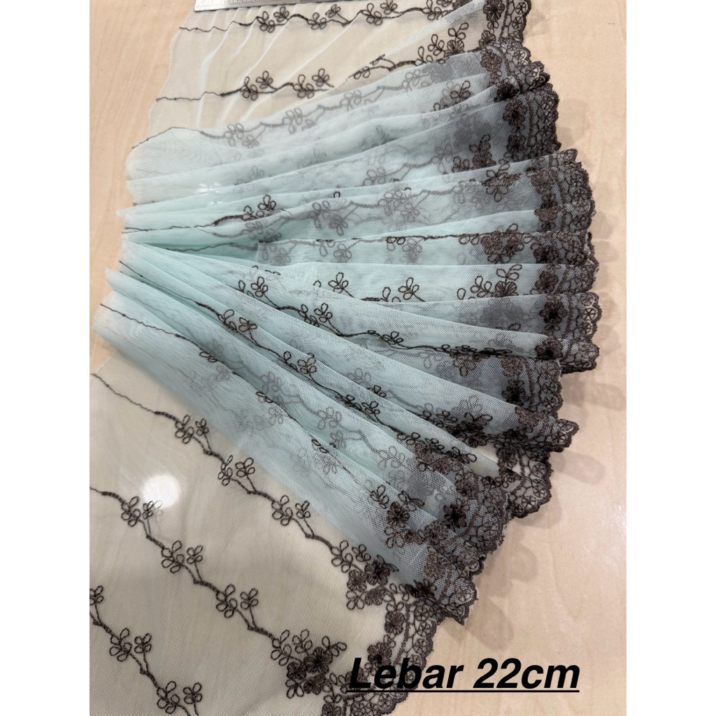 Jual Renda Tile/ Renda Tulle Cantik Varian Warna Harga Permeter ...