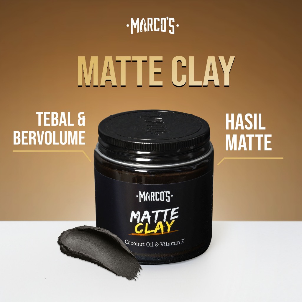 Jual Marcos Clay Based Pomade Hair Pomade Matte Clay 120 G | Shopee ...