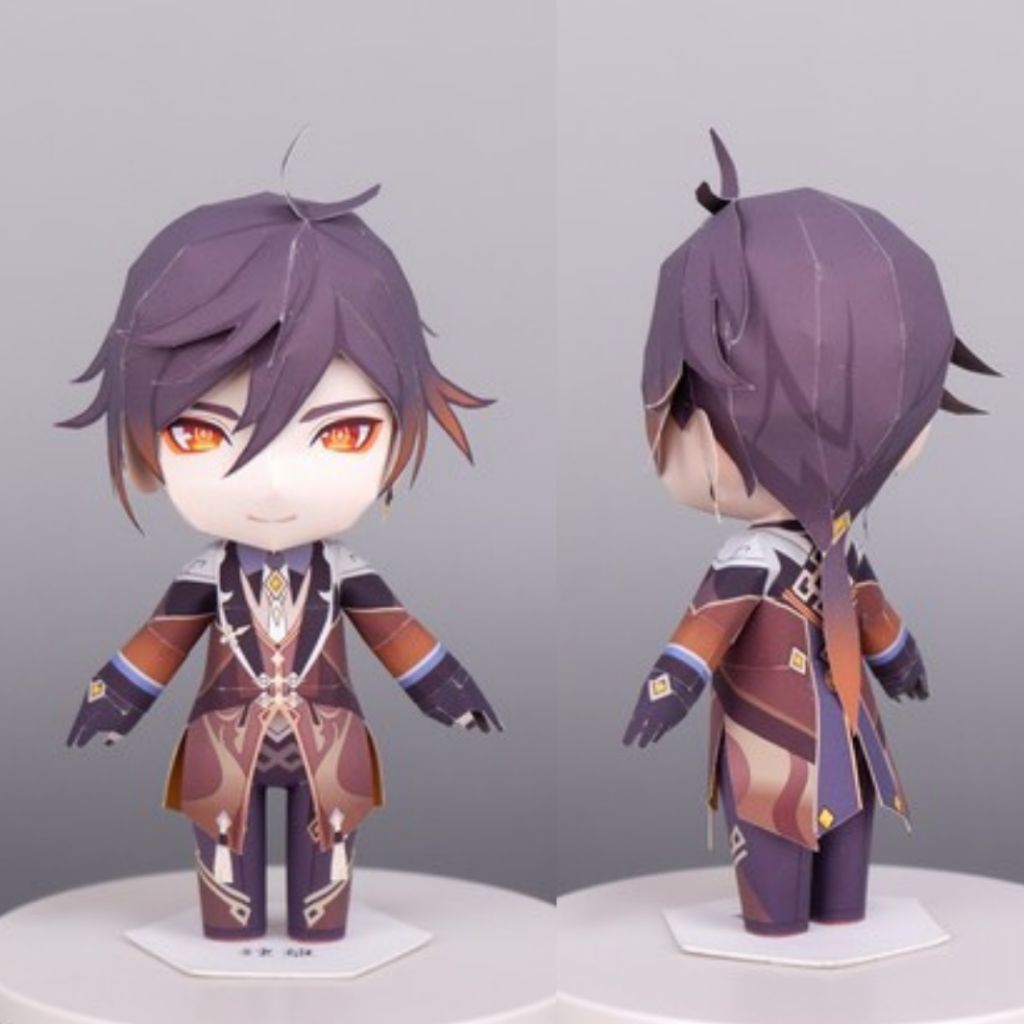 Jual Papercraft Zhongli Genshin Impact | Cetak Kertas Briefcard A4 ...