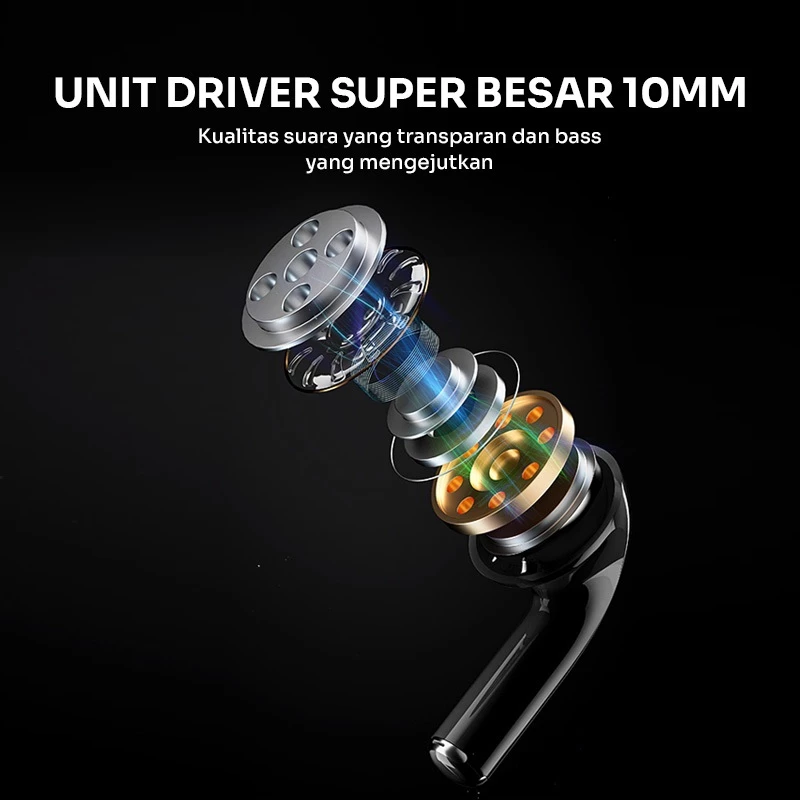 ROBOT T50S Earphone TWS: Desain stylish, suara jernih, harga terjangkau