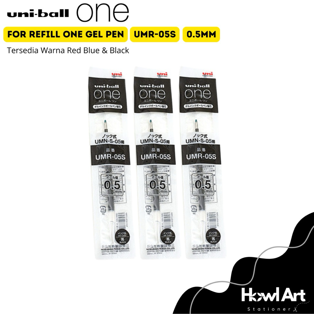 Jual Uniball ONE Refill UMR-05S Untuk ONE Gel Pen 0.5mm Uniball isi ...