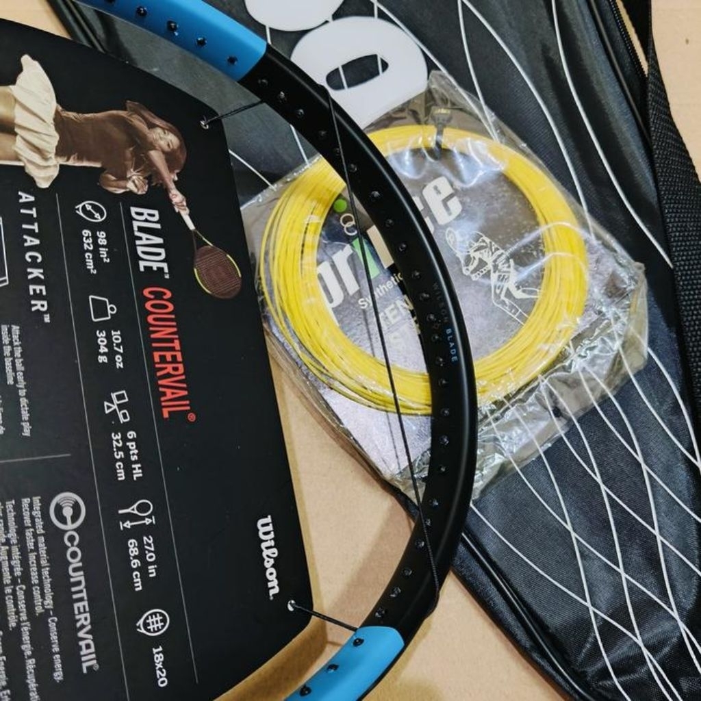 Jual RAKET TENIS WILSON BLADE BLUE SIAP PAKAI | Shopee Indonesia