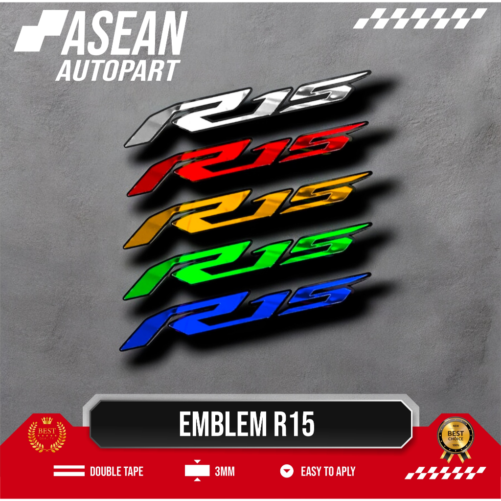 Jual Asean Emblem R15 Deluxe Akrilik 3D Timbul Logo For Motor Akrilik ...