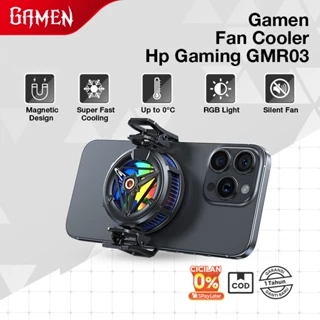 [FREEE ITEM] GAMEN Funcooler Fan Cooler Hp Gaming Magnetic Clip RGB Light GMR03 Upgrade Up to 0°C Funcooler Silent Fan Heatsink Kipas Hp dengan Penjepit Original - Garansi 1 Tahun