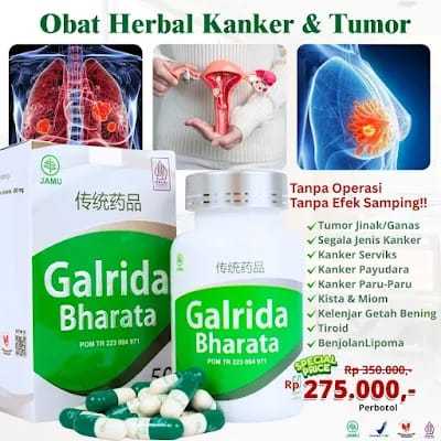 Galrida Bharata Herbal Original - Obat Herbal Kanker - Obat Tumor - Kanker Servik - Kanker Payudara