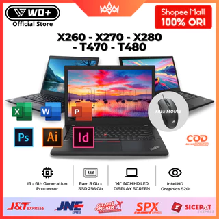 Laptop Lenovo Thinkpad X260 X270 X280 T470 T480 i5 Gen6 Gen8 8GB SSD 256GB Second New 99% Original