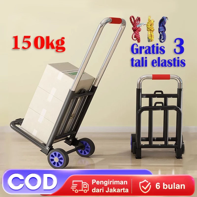 Troli Lipat Besi - Untuk Galon & Tabung Gas, Kapasitas 150KG, Serbaguna & Portable