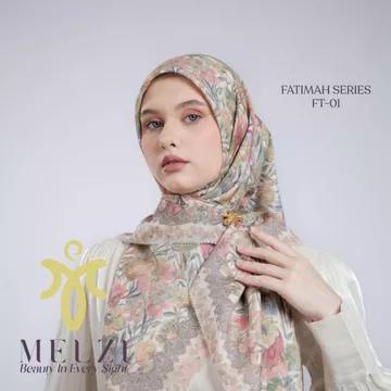 Melziscarf (FATIMAH SERIES) Premium Scraf Motif Voal Square Hijab Segi Empat Motif By MELZI