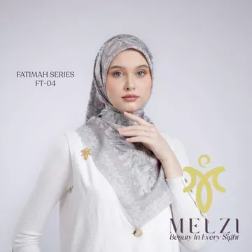 Melziscarf (FATIMAH SERIES) Premium Scraf Motif Voal Square Hijab Segi Empat Motif By MELZI