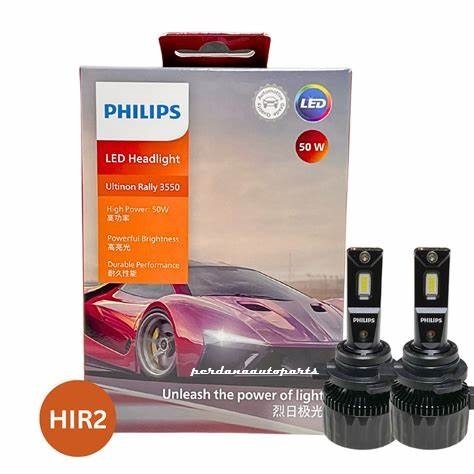 Jual Lampu LED Mobil HIR2 PHILIPS Ultinon Rally 3550 6500K 4500Lumens ...