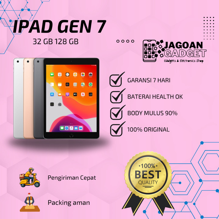 iPad 7 32GB 128GB Gen 7 Wifi Only Second Original | JAGOAN GADGET
