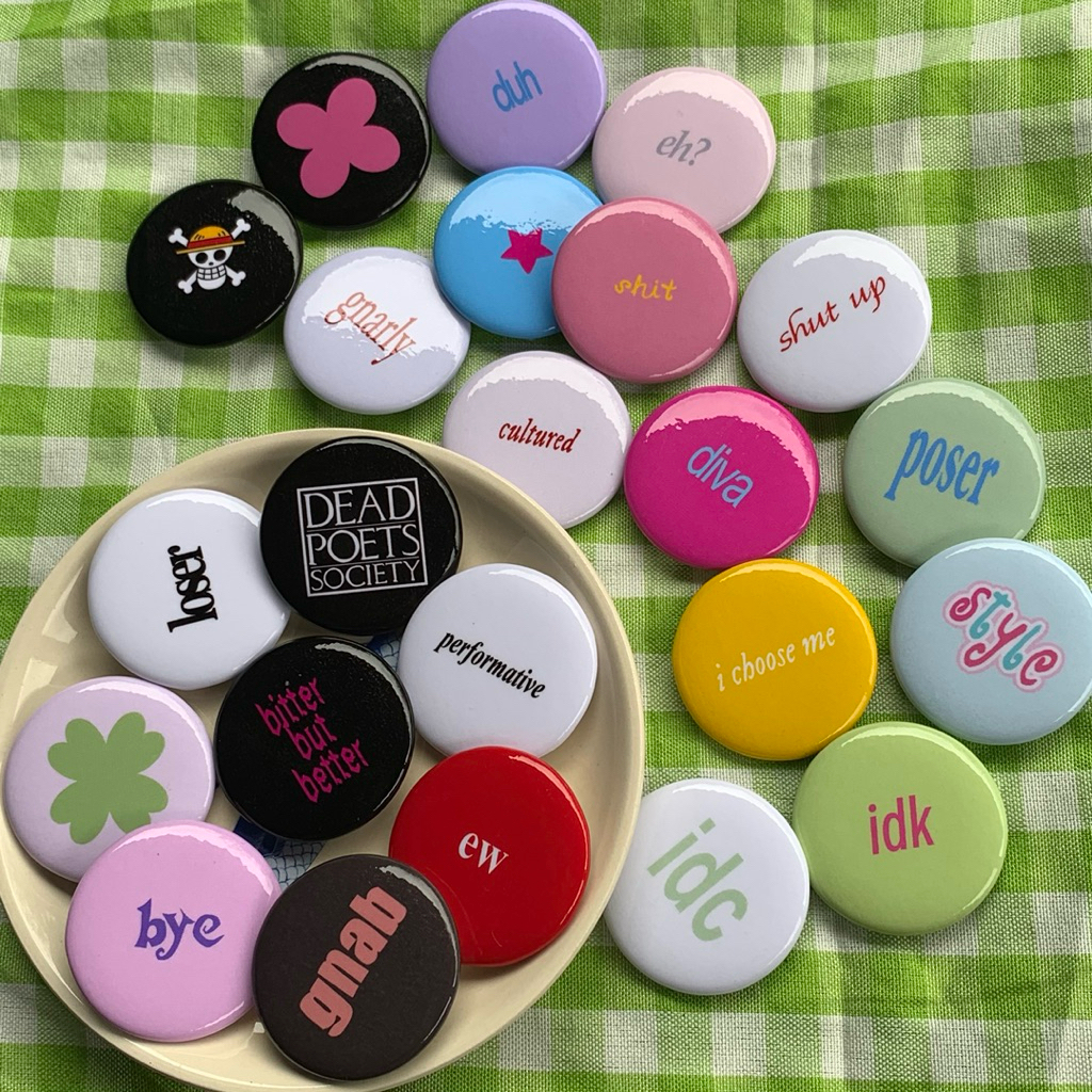 Jual RANDOM DECO PIN 32mm ONE PIECE, GNARLY etc | Shopee Indonesia