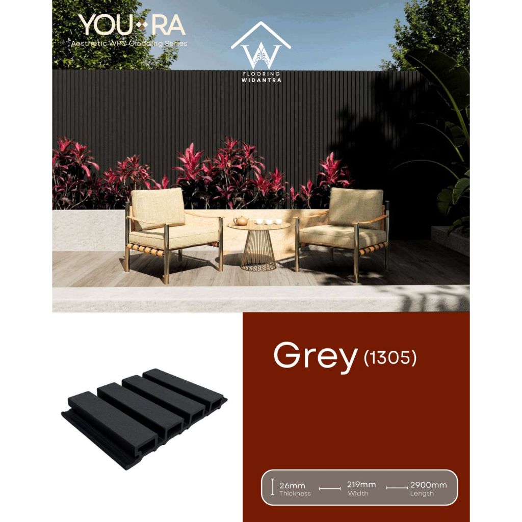 Jual WPC Outdoor Wall Cladding Youra Panel Tebal 26mm | Shopee Indonesia