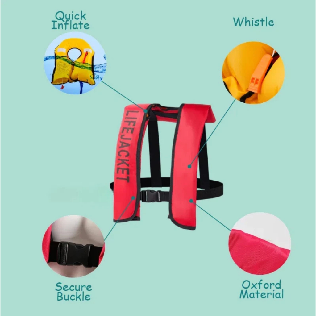 Jual Automatic inflatable life jacket professional portable adult life ...