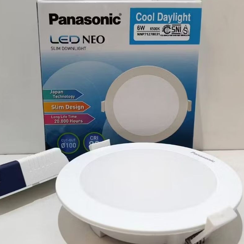 Jual Panasonic lampu Downlight Neo Slim 6W Inbow/LED panel plafon Neo ...