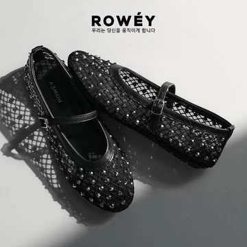 Rowey Sepatu Wanita Flat Shoes Mewah Sepatu Flat Ballerina Korea Feby